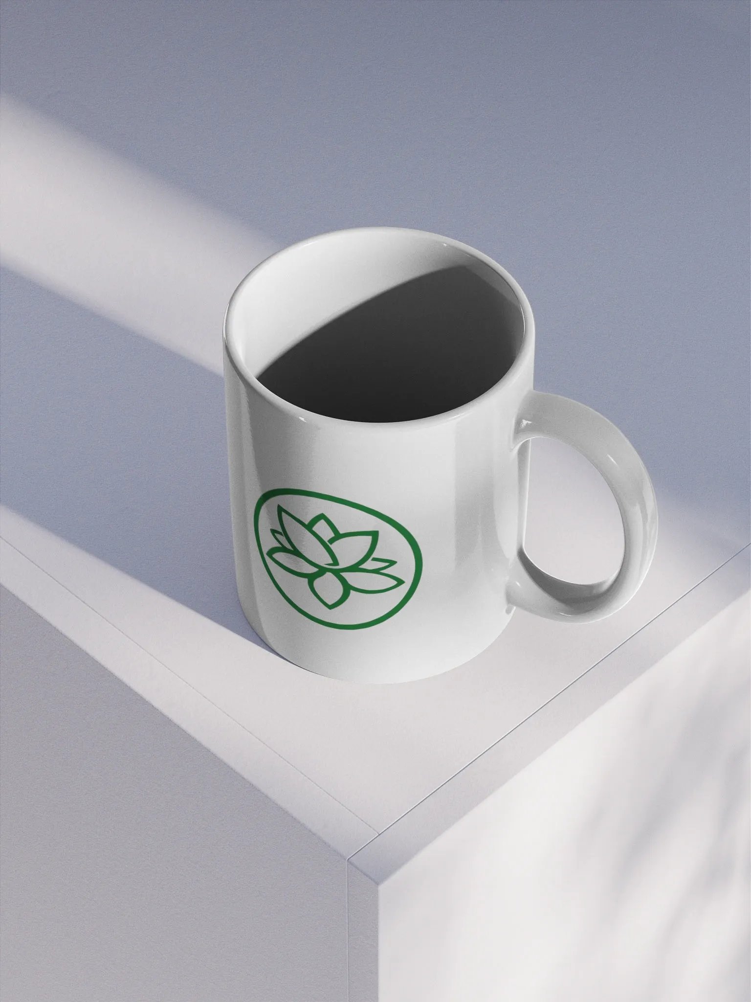 Lofi Lotus White Glossy Mug product image (2)
