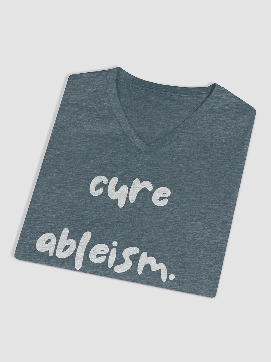 Cure ableism Relaxed V-Neck Tee product image (11)