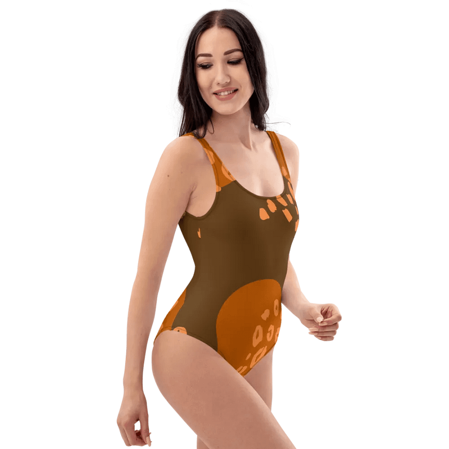 Orange Flowing Waves All-Over Swimsuit product image (3)