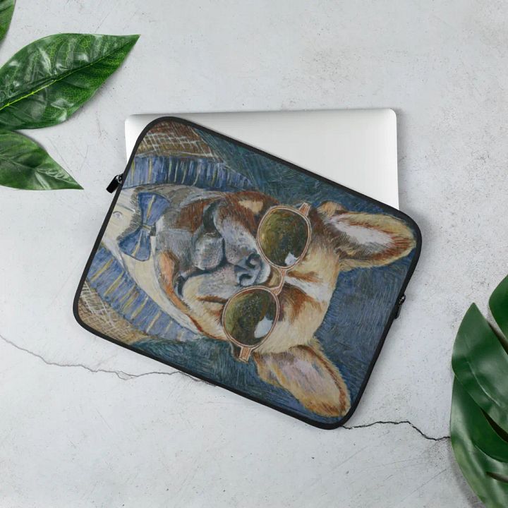 French Bulldog Sunglasses Painting - dogPXL Artistic series Laptop Sleeve product image (1)