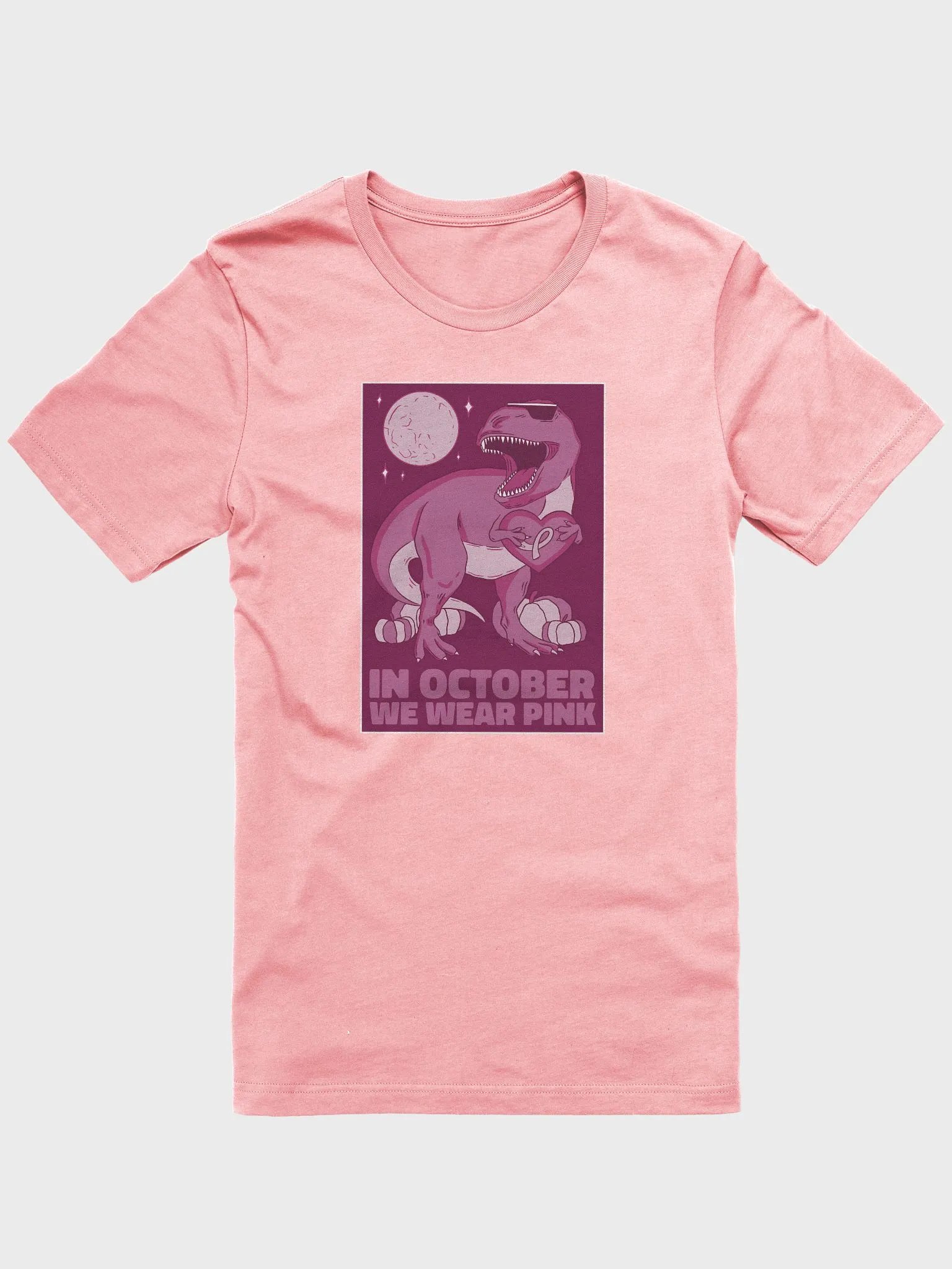 T-Rex Breast Cancer Awareness Premium T-shirt product image (1)