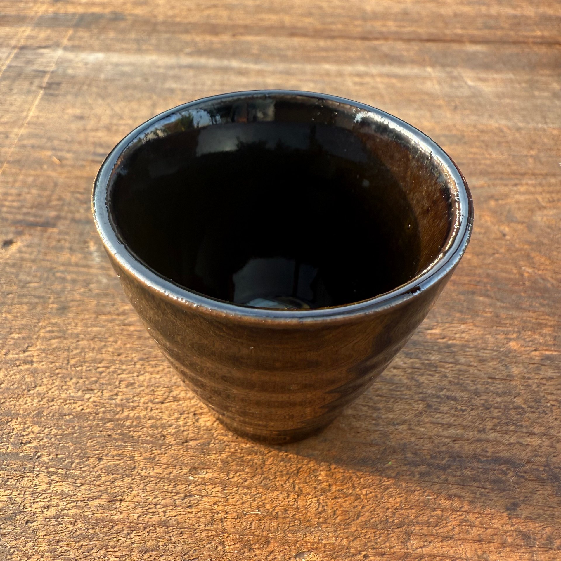 🎎 Vintage Japanese Sake Cup – Deep Glazed Ceramic (Showa Era) – Japan Antique Roadshow product image (1)