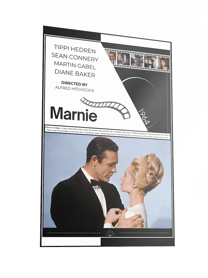 Marnie with Sean Connery and Tippi Hedren 1964 | Movie Poster | 12x18 Wall Art product image (2)