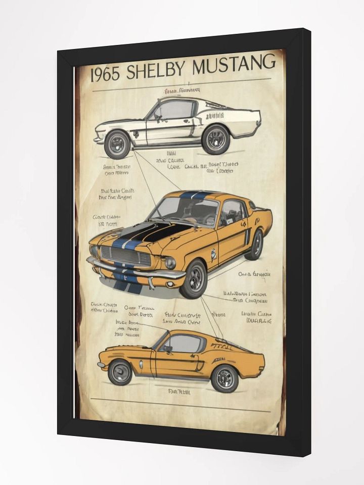 Gearhead Garage Art: Classic Shelby Mustang Framed Poster Print product image (2)