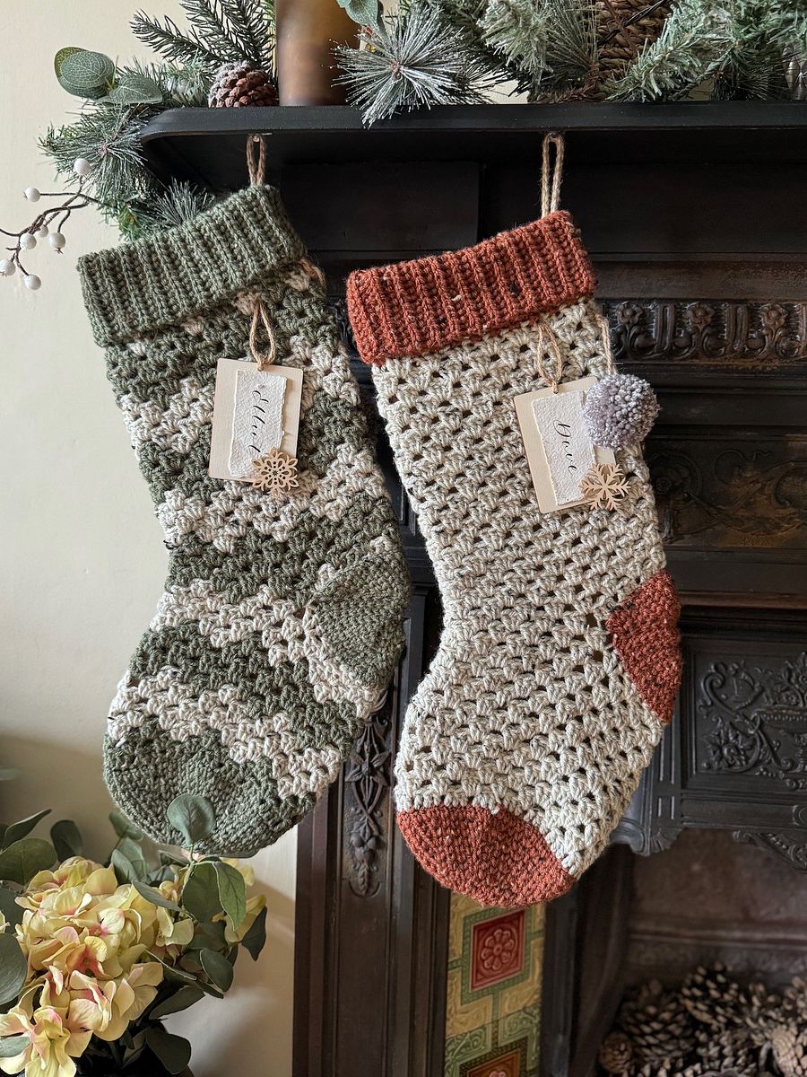 Easy Crochet Stocking Pattern / Granny Stitch Stocking / Traditional Crochet Stocking / Pdf Pattern product image (4)