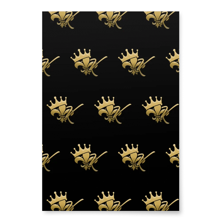 Kreole King Wrapping Paper (Black) product image (1)