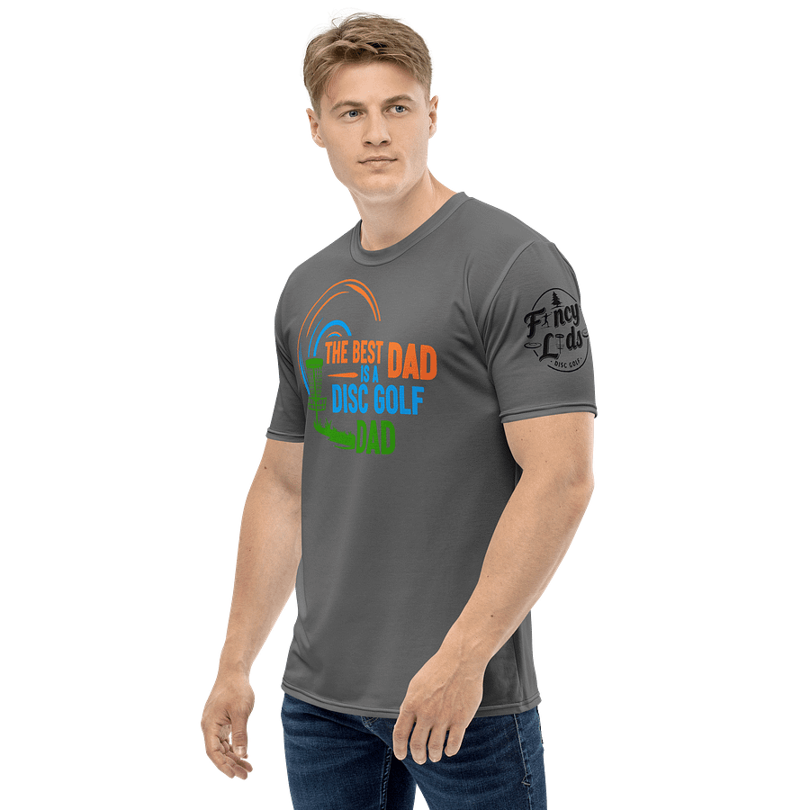 Fancy Lads Men's Grey T-Shirt "The Best Dad Is A Disc Golf Dad" product image (3)