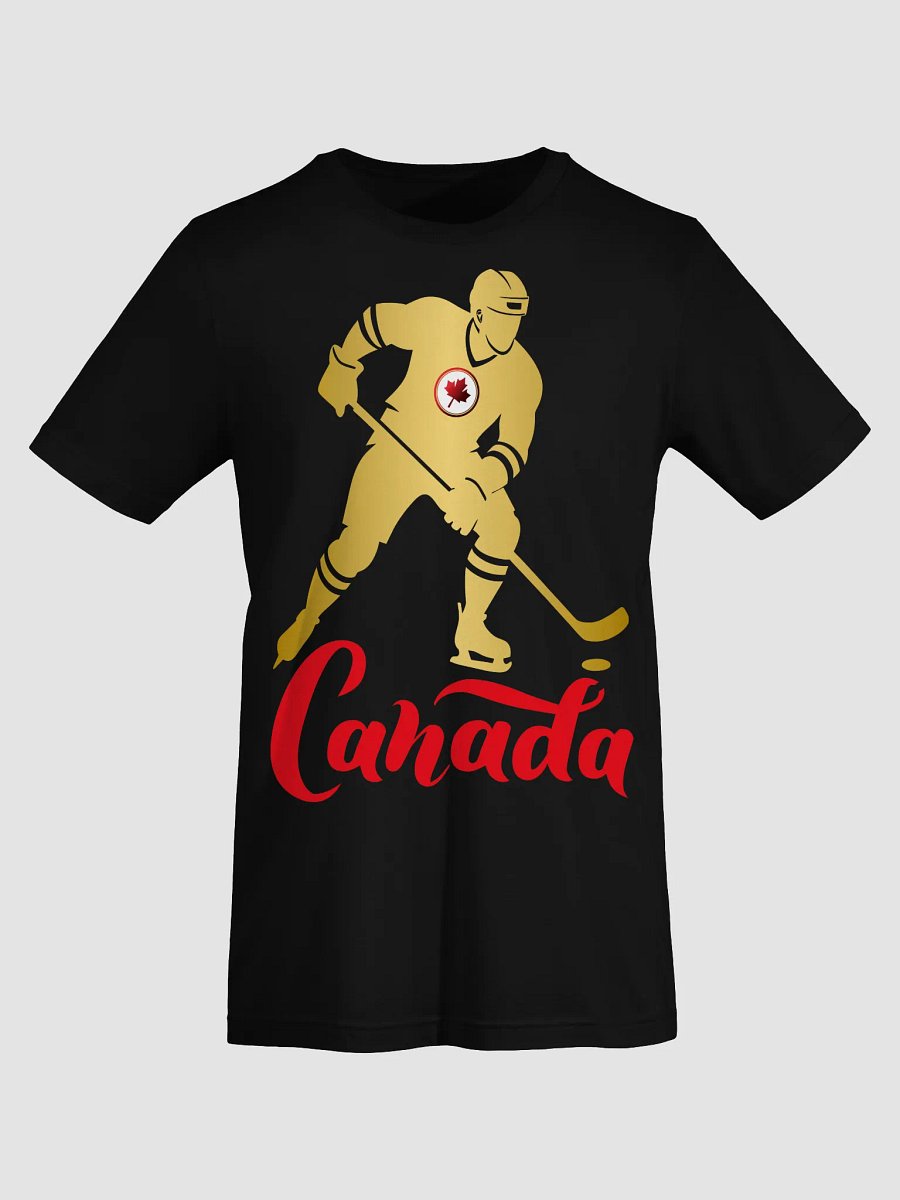 Golden Hockey Player Canada T-Shirt product image (4)