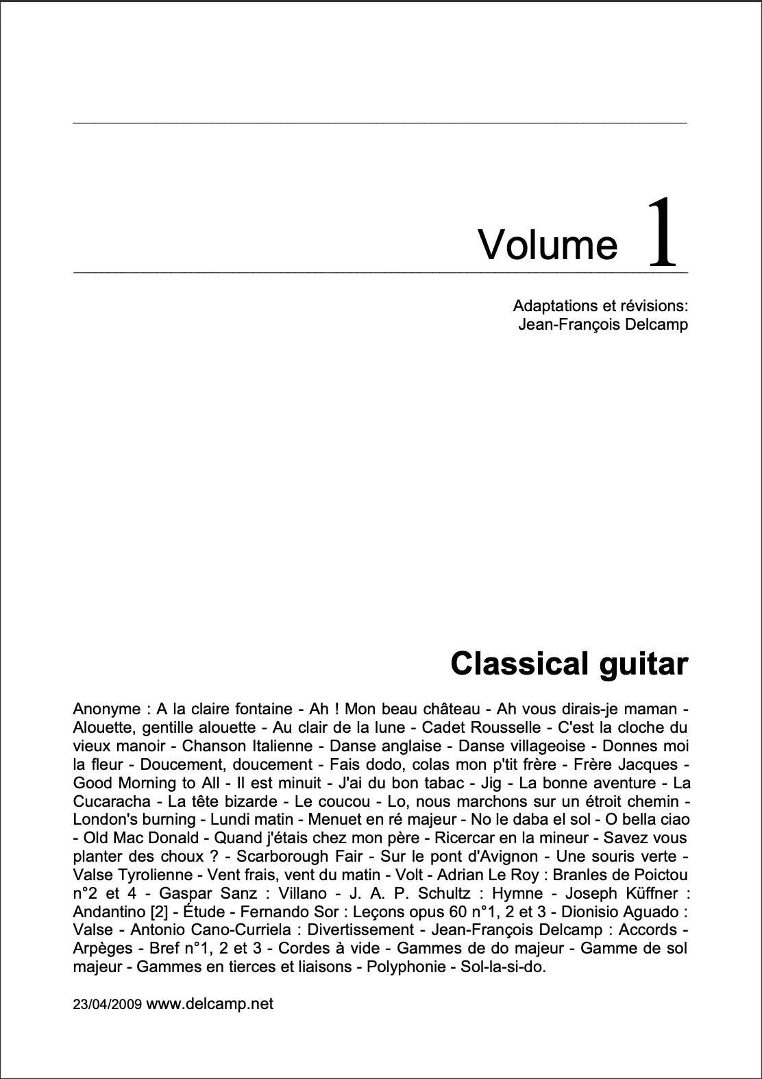 Jean-François Delcamp Vol.1 product image (1)