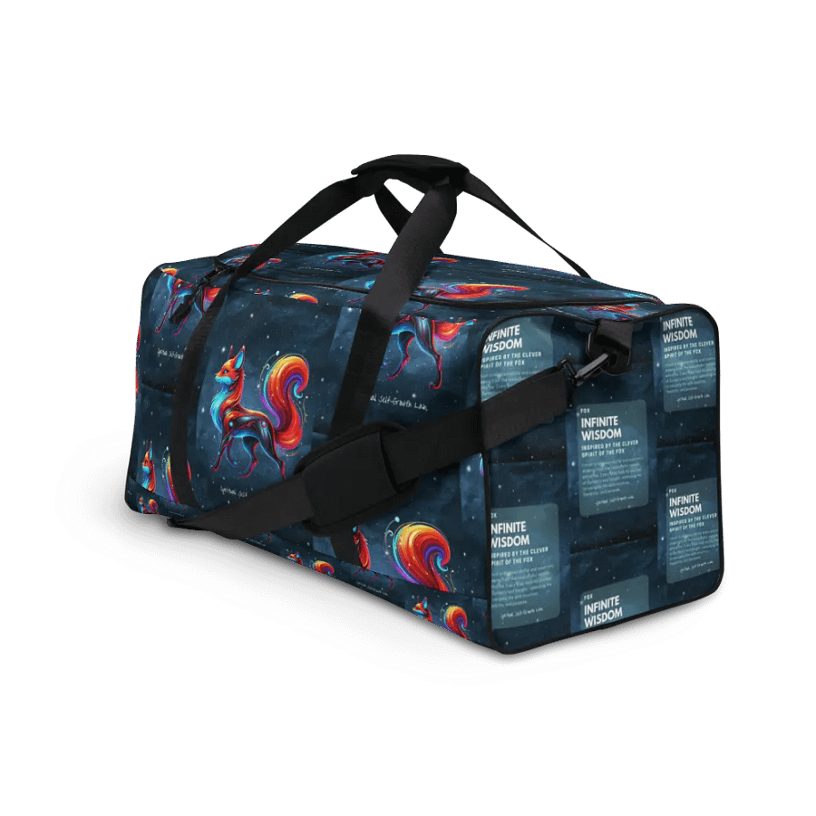 "Infinite Wisdom" Fox Duffle Bag – A Companion for Insightful Growth product image (10)