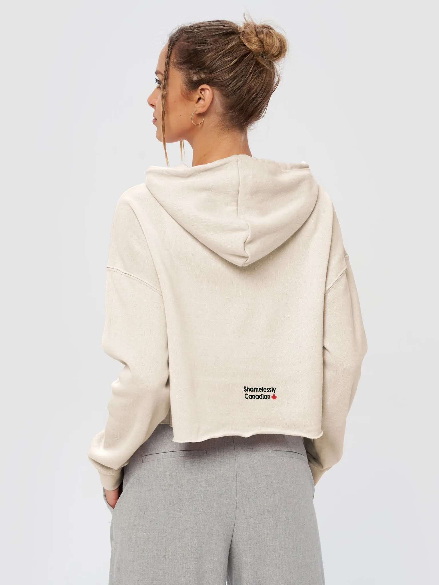Canadian "Not For Sale" Crop Hoodie by Shameless product image (2)
