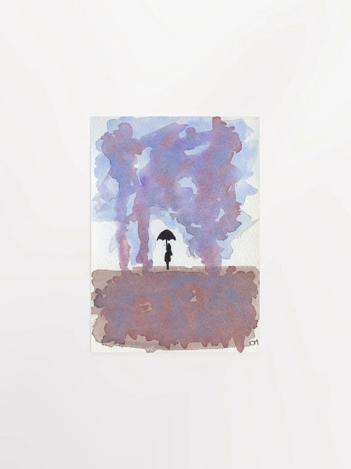 The Rain: Watercolor Landscape Poster product image (1)
