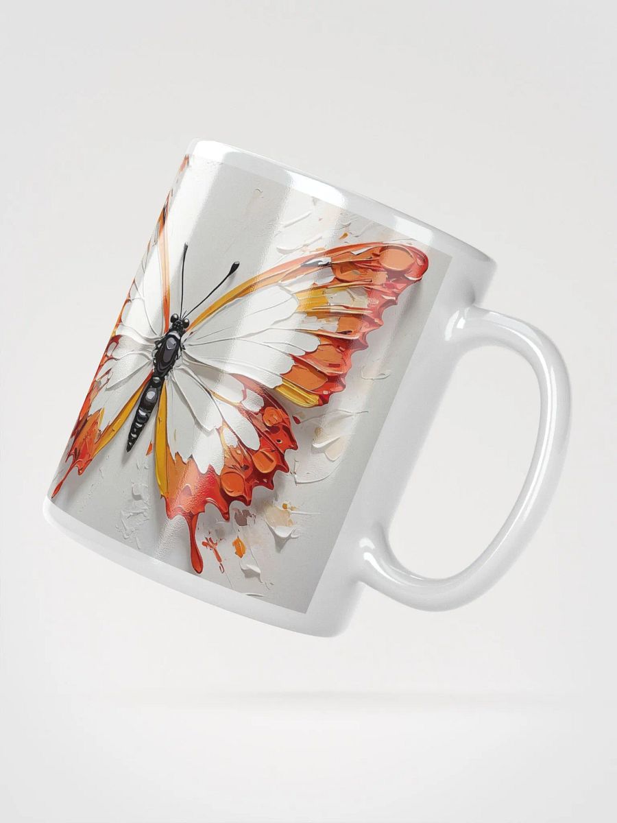 Sunset Soar Butterfly White Glossy Mug product image (3)