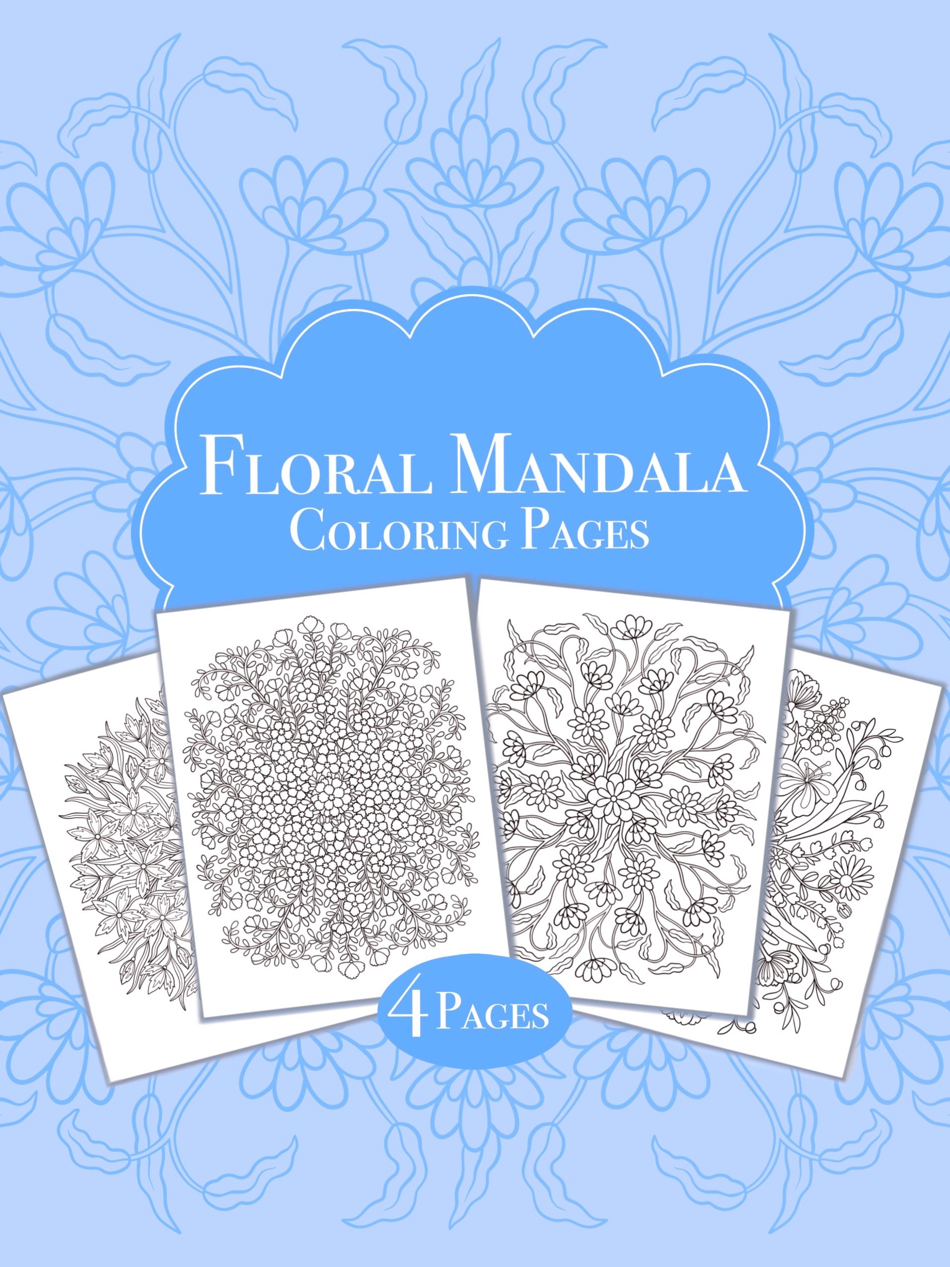 Hand Drawn Floral Mandala product image (2)
