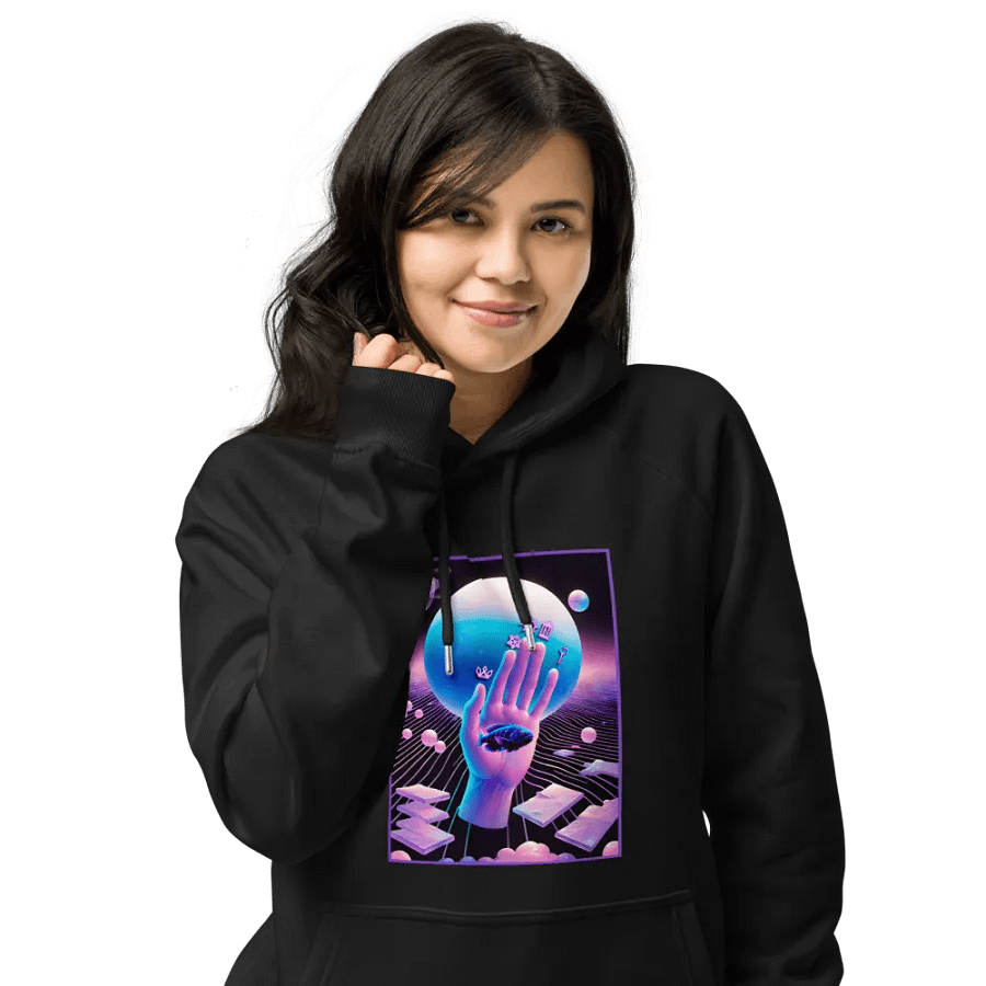 [Hand of Mysteries] - Unisex Eco Raglan Hoodie product image (15)