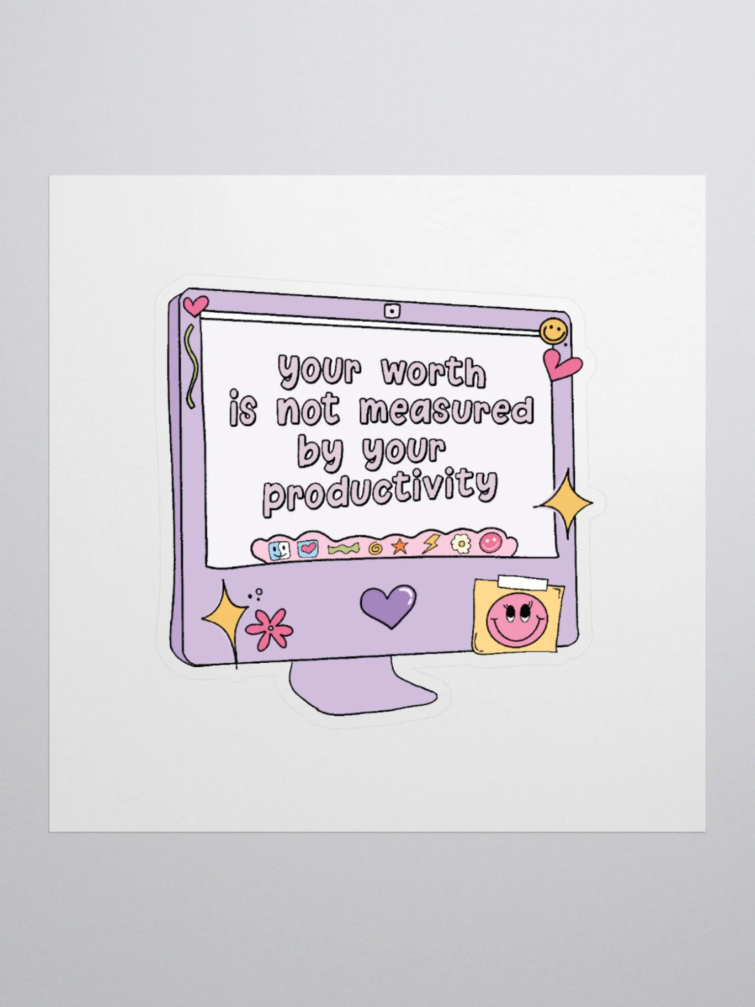 Your Worth VS. Your Productivity Sticker product image (1)