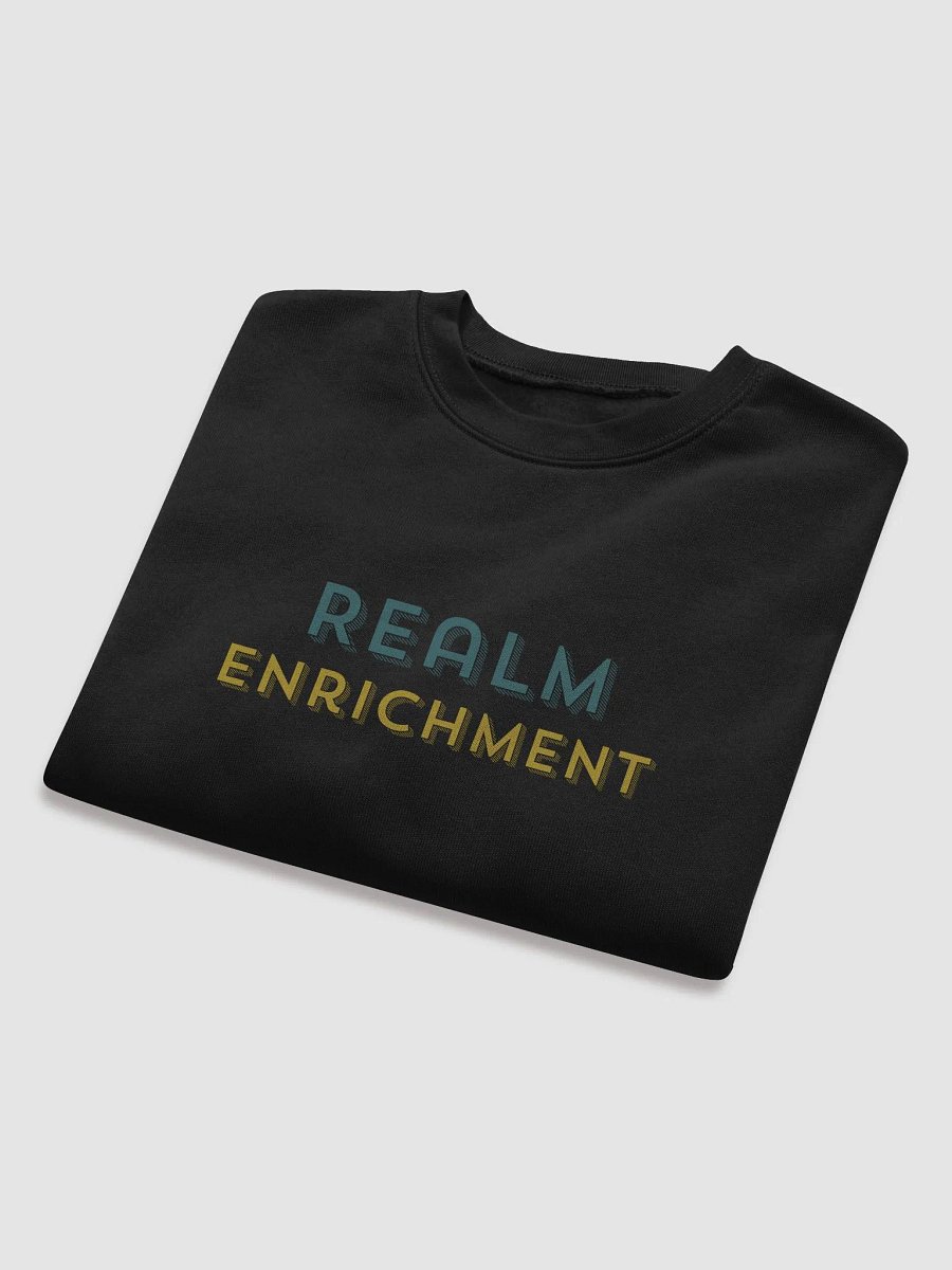 Crop Sweatshirt: Realm Enrichment in Teal Tranquility & Rustic Gold product image (8)