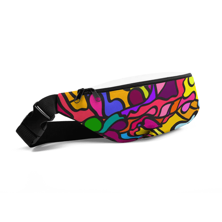 Vibrant Swirls All-Over Fanny Pack – Wave at Sunset product image (2)