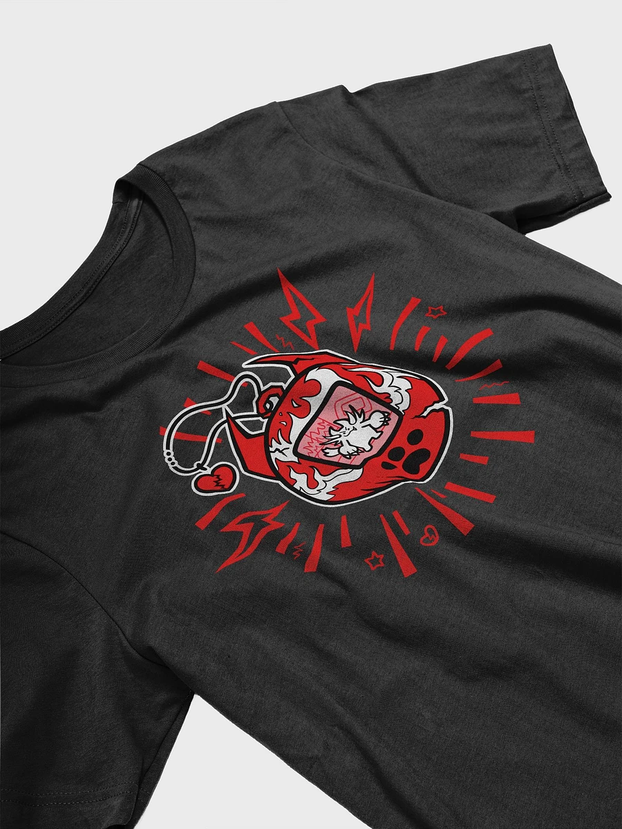 Heartbreaker Virtual Meow // T-Shirt - Black and Red - Dark Mode product image (3)