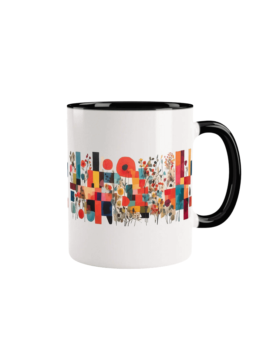 Vibrant Floral Geometry Ceramic Mug product image (6)