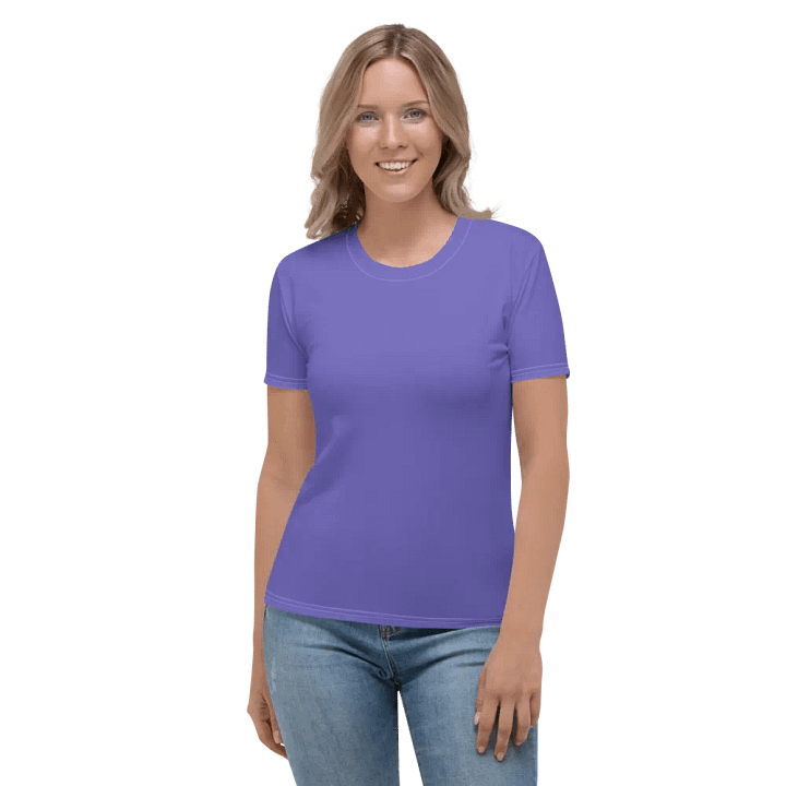 Plain Purple Light Summer Women's Crewneck Polyester Heavyweight Premium T-Shirt by Treasure Pie product image (1)