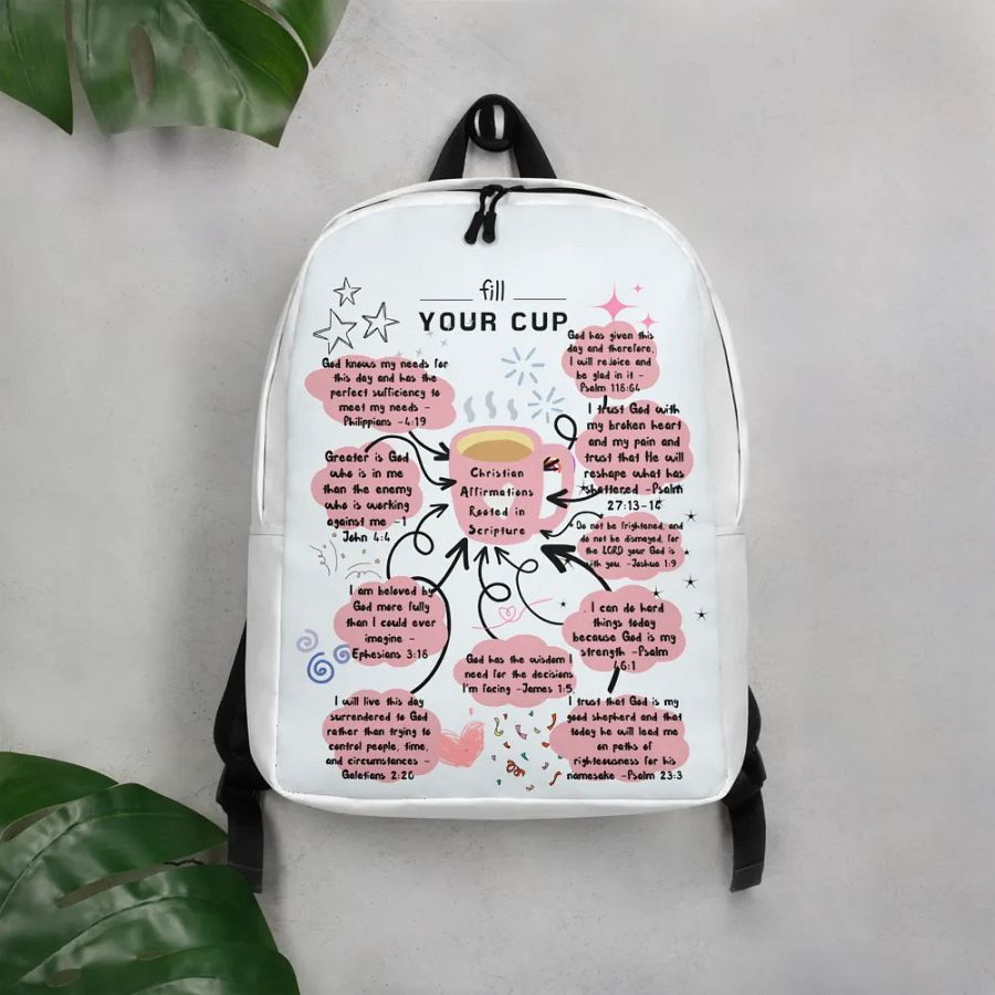 Christain affirmations rooted in the scripture Minimalist Backpack product image (7)