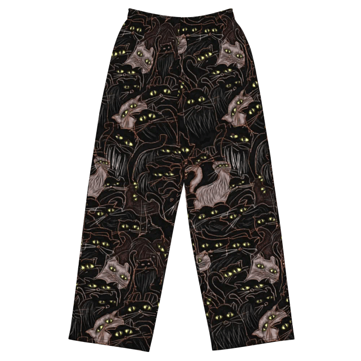 Black Cats Pattern Wideleg Pants product image (2)