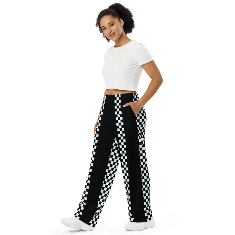 Racer Black Checkered Pants product image (5)