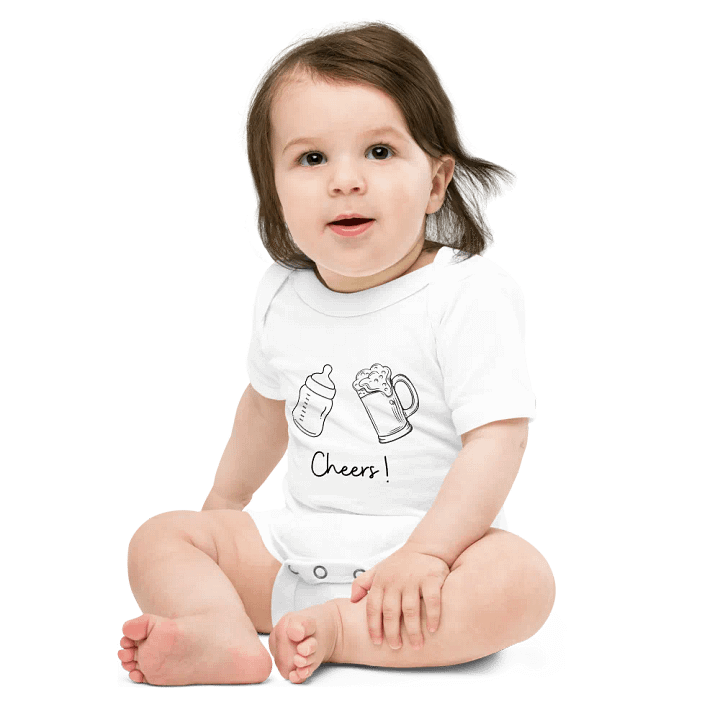 Baby Bottle and Beer Stein - Baby Short Sleeve Onesie product image (2)
