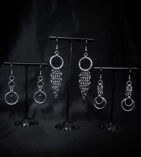 Took a little break from @thewhimsygothmarket preparations to create three new earring designs which are now available on my ...