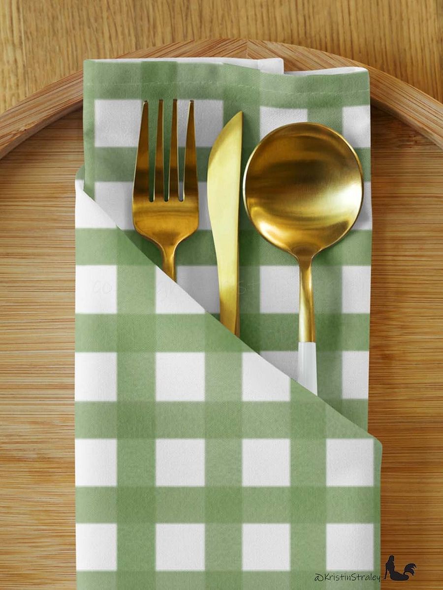 Gingham Colors Set Cloth Napkins Set of 4 product image (5)