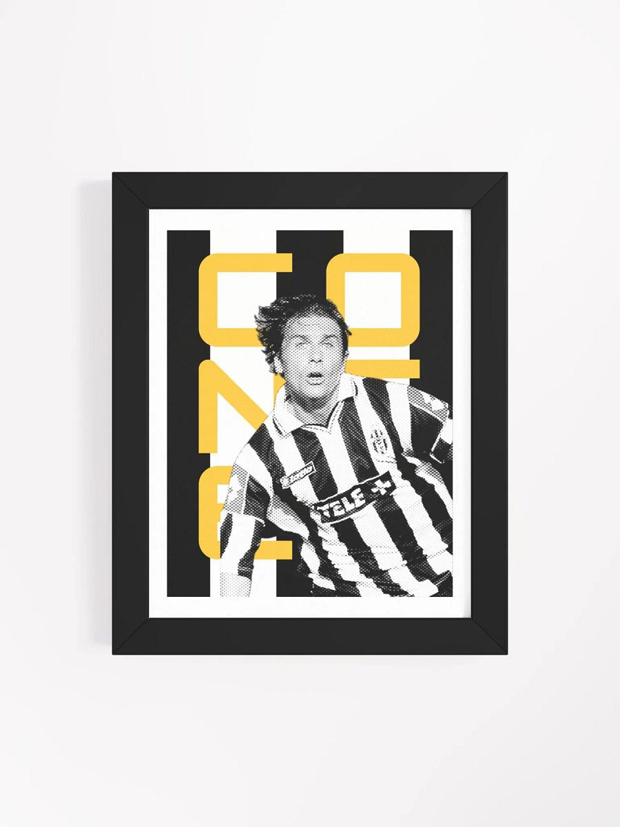 Antonio Conte BW Juventus Name Art Framed Print product image (3)