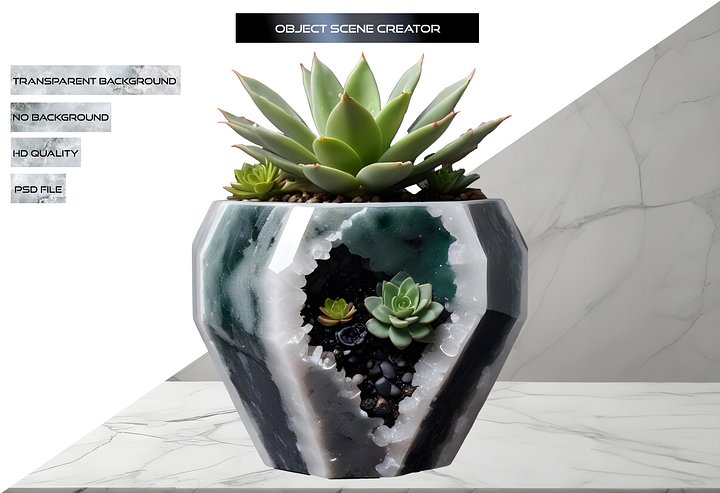 Quartz Eclipse – Succulent Pot png product image (2)