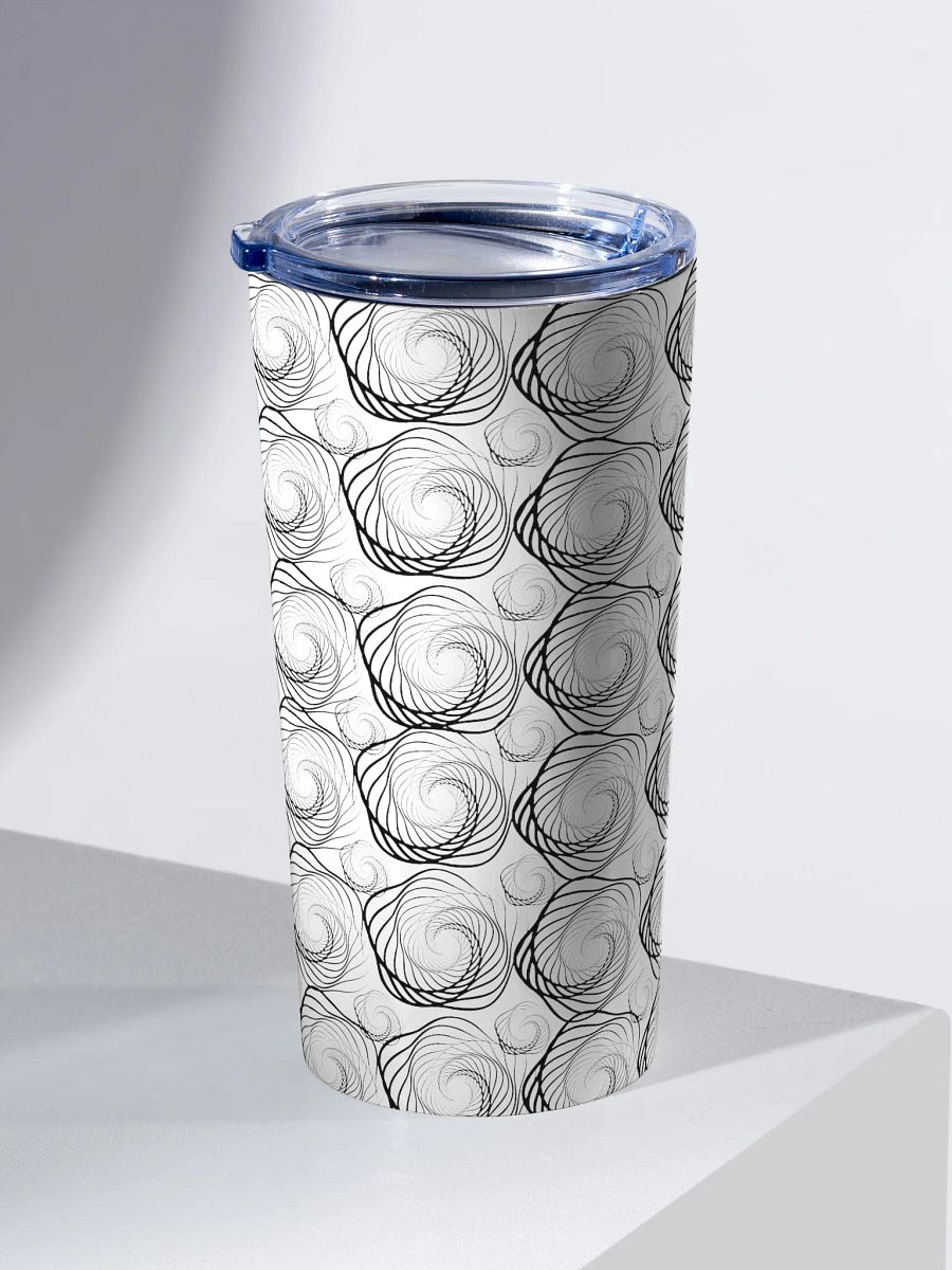 black and white sacred geometry 20oz Tumbler gift for entertiners ladies ents product image (2)