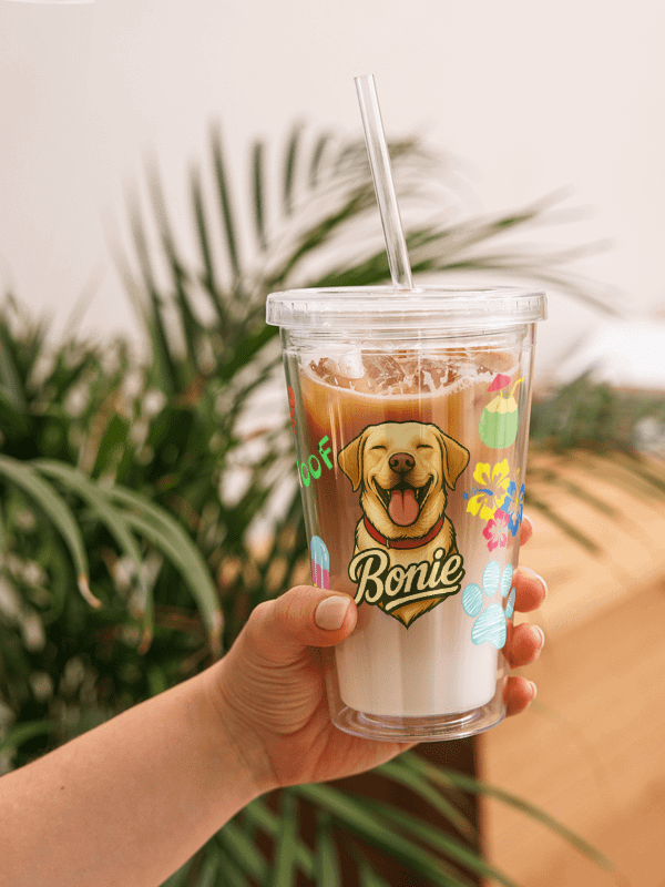 YOUR BEST FRIEND! / DOUBLE WALL CLEAR PLASTIC TUMBLER (16 OZ) product image (1)