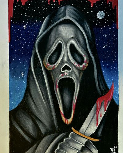 Made this Ghostface drawing last night on the twitch stream!! 👻
We’ll be working on Pennywise tonight between 10:30pm/11pm MS...