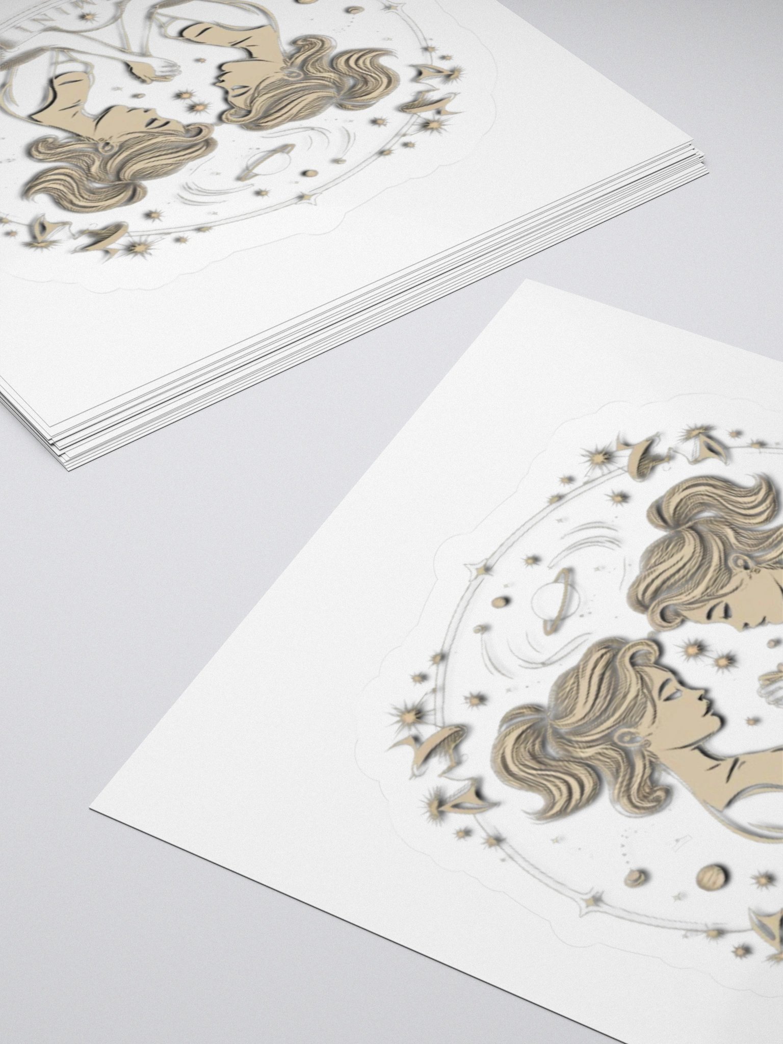 Gemini Celestial Kiss-Cut Sticker product image (11)