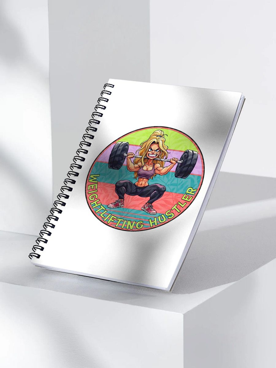 Weightlifting Hustler Female Deadlift Spiral Notebook product image (4)