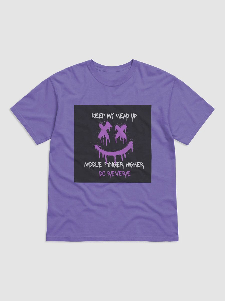 HEAD UP, MIDDLE FINGER HIGHER TEE (PURPLE) product image (1)