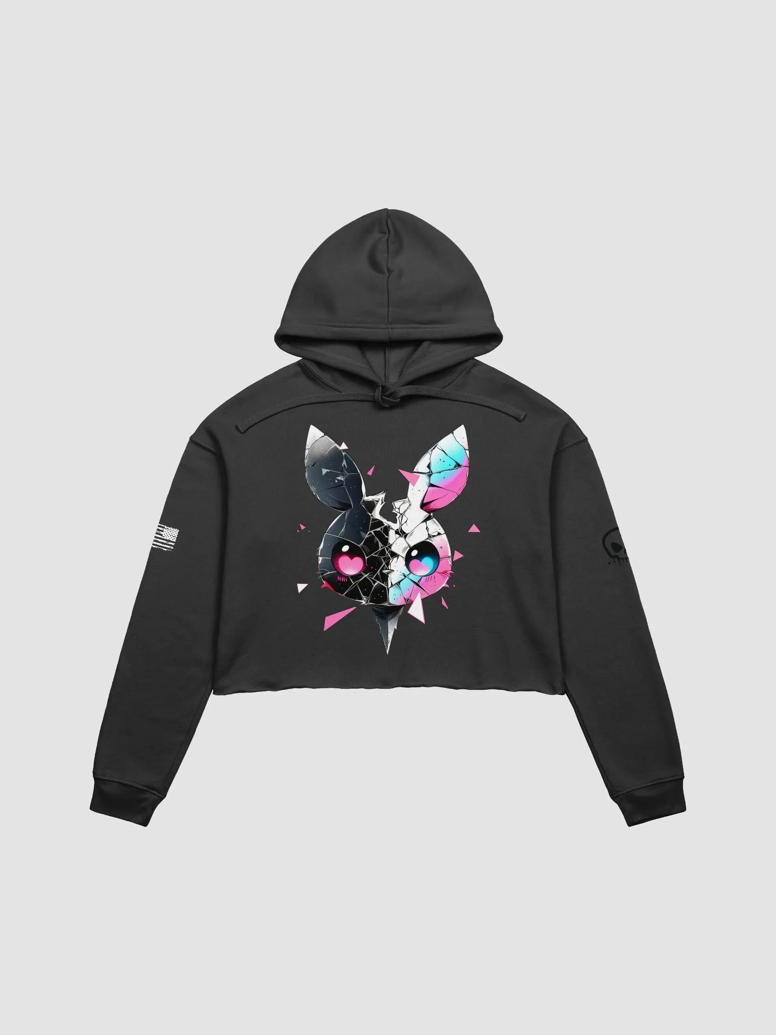 Cropped Hoodie: Glitch Bunny product image (2)