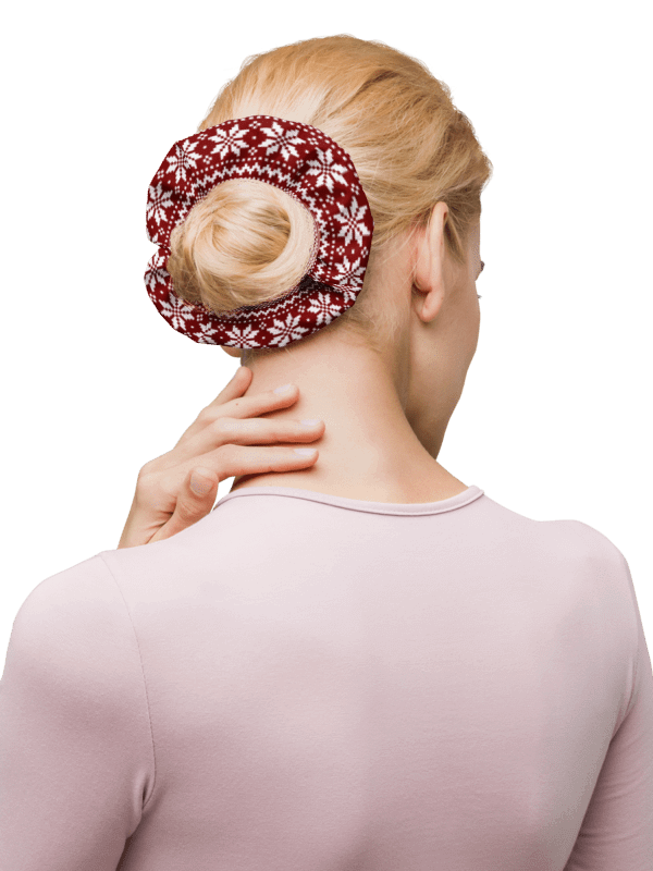 Winterberry Red Snowflake Scrunchie with Bow product image (5)