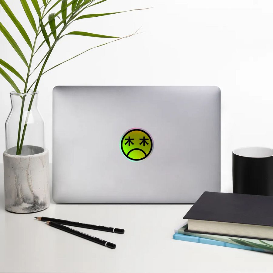 Kanji Frown Holographic Sticker product image (14)