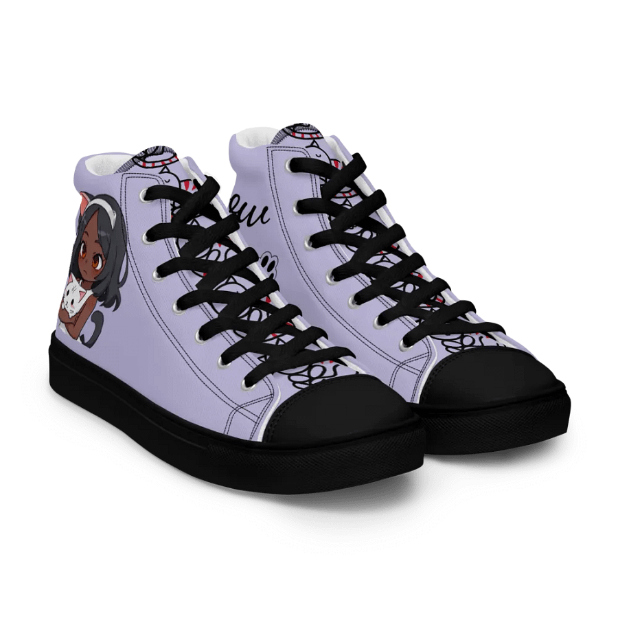 Cheerful Cat Girl High Top Canvas Shoes product image (17)