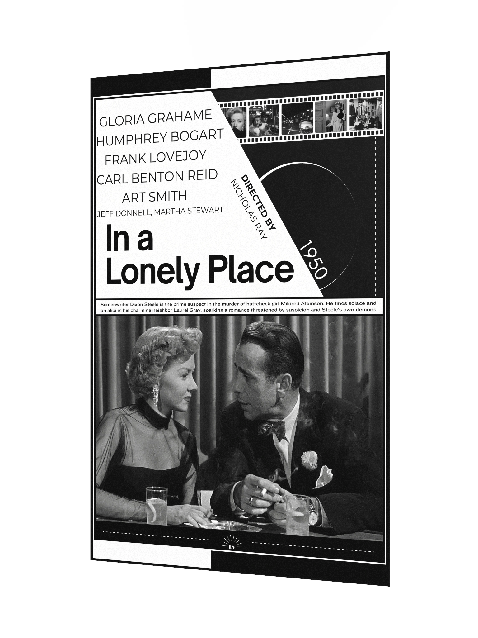 In a Lonely Place with Humphrey Bogart and Gloria Grahame 1950 | Movie Poster | 12x18 Wall Art product image (3)