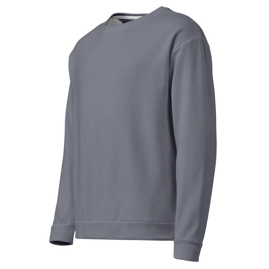 Plain Cool Medium Gray Light Summer Unisex Recycled Polyester Heavyweight Premium Sweatshirt by Treasure Pie product image (3)