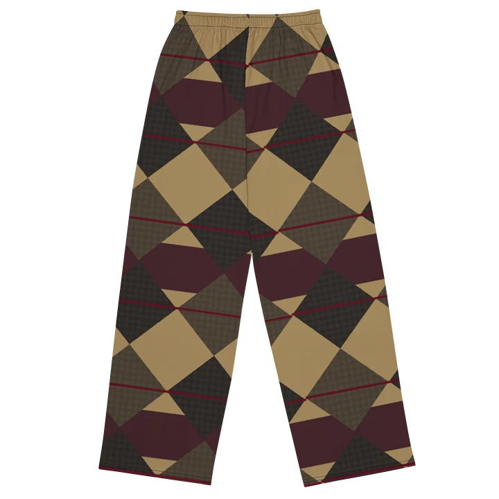 Brown Argyle Wideleg Pants product image (1)