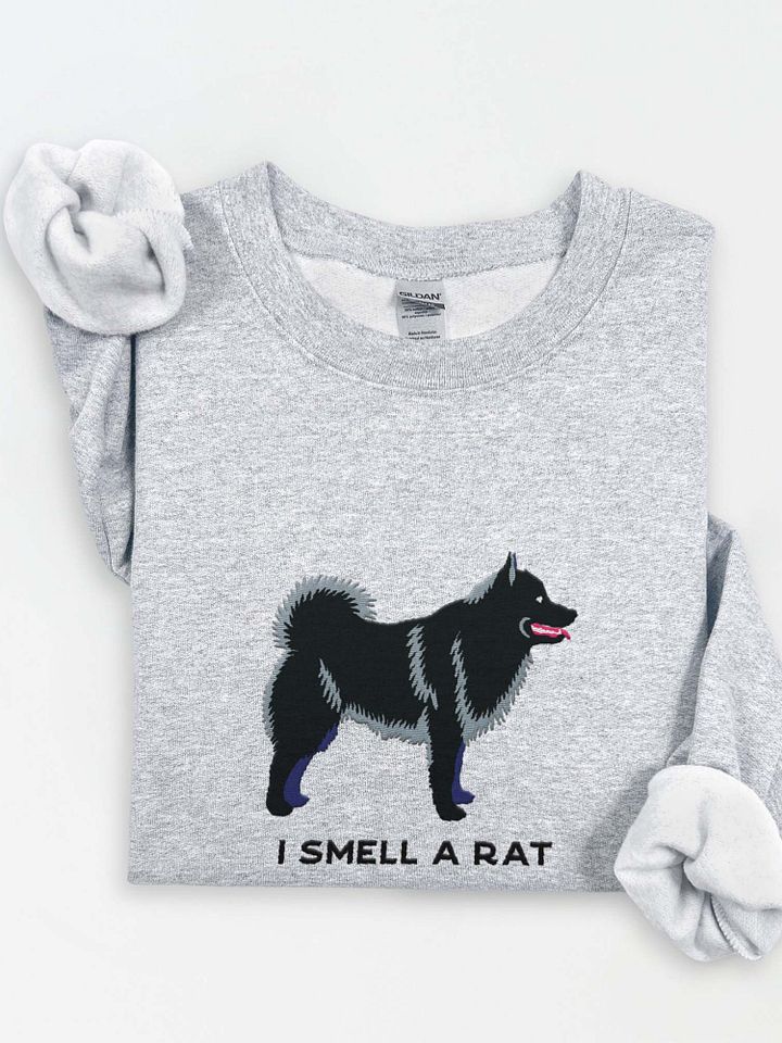 I Smell a Rat Sweatshirt (Embroidered) of a Schipperke(Black) product image (1)