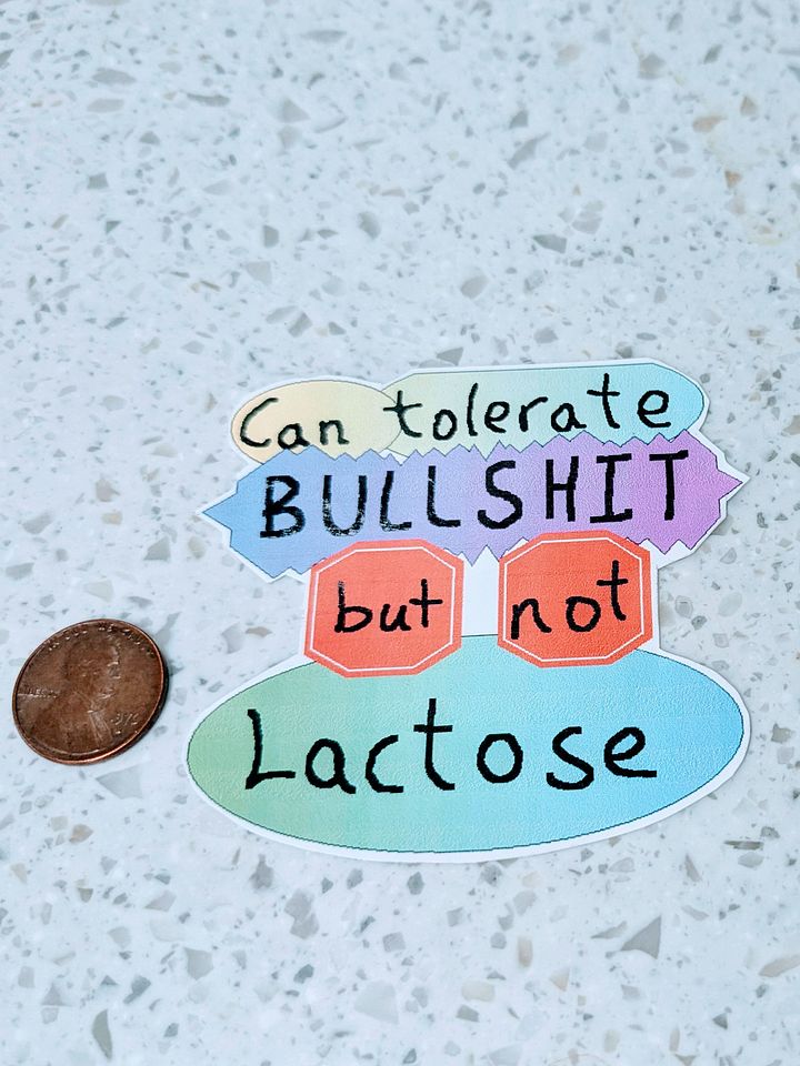 Lactose Tolerance - Gloss Pixel Art Sticker product image (1)