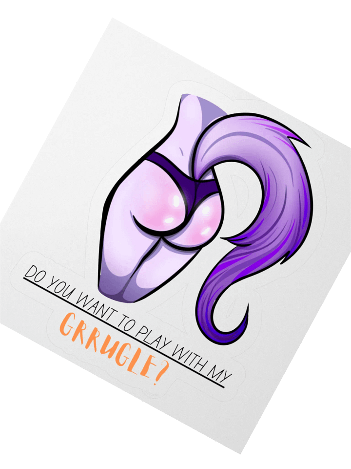 Grrugle? Purple Wolf Tail Vinyl Stickers product image (7)