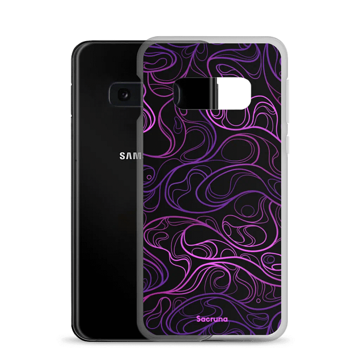 BLACK SWIRL - Clear Samsung case product image (21)